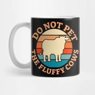 Do Not Pet The Fluffy Cows Retro Bison Mug